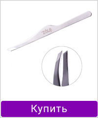 Пинцет для бровей ZOLA скошенный Color Series Silver